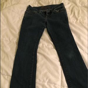 Long straight leg jeans